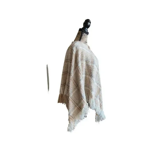 Boyne Valley Weavers plaid Pancho - Picture 4 of 5